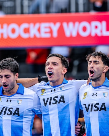 Los Leones se aseguraron la victoria en su primera presentación ante Japón en el Mundial de hockey (@hockey.worldcup)