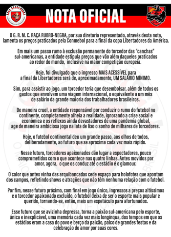 Raça Rubro-negra, la hinchada del