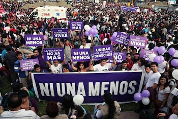 Marcha de la plataforma "Ni