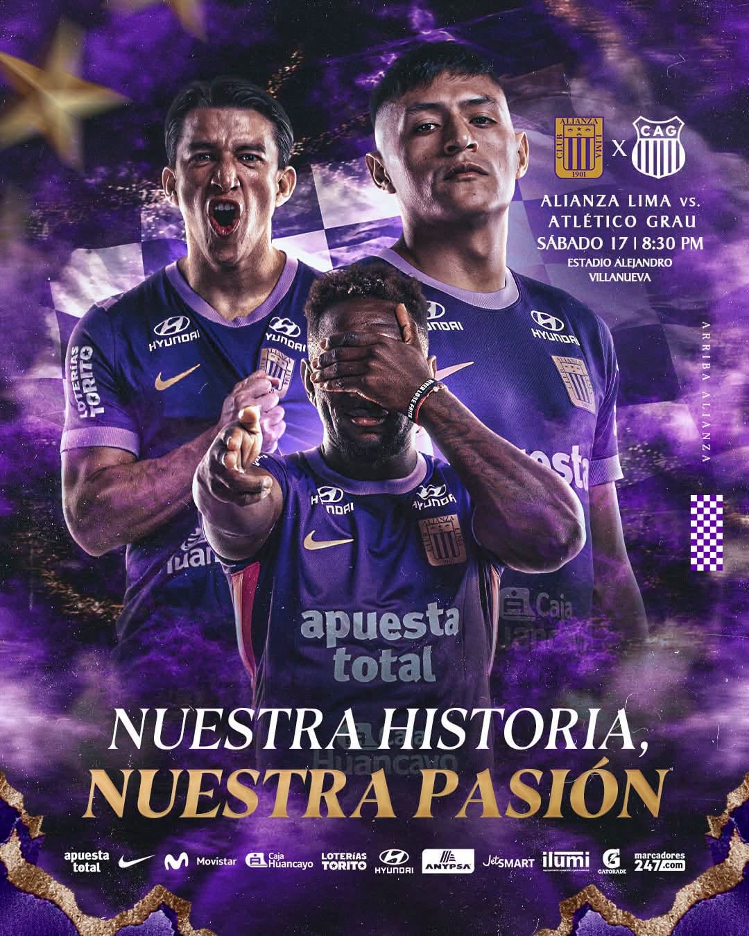 Anuncio del Alianza Lima vs Atlético Grau en el estadio Alejandro Villanueva. - créditos: Alianza Lima