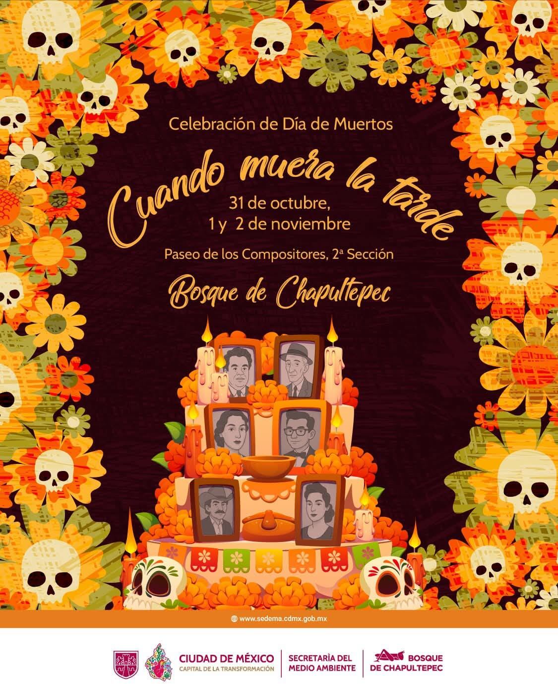 El Bosque de Chapultepec tendrá actividades especiales por Día de Muertos. Foto: (Bosque de Chapultepec)