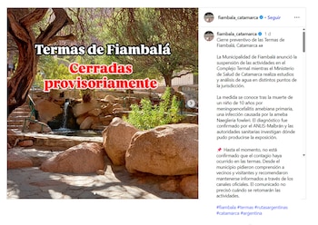 Cierre provisorio de las Termas de Fiambalá