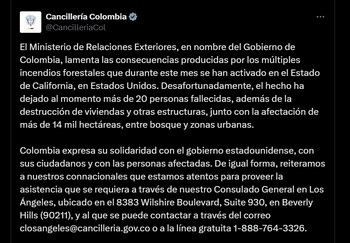 Cancillería de Colombia puso a