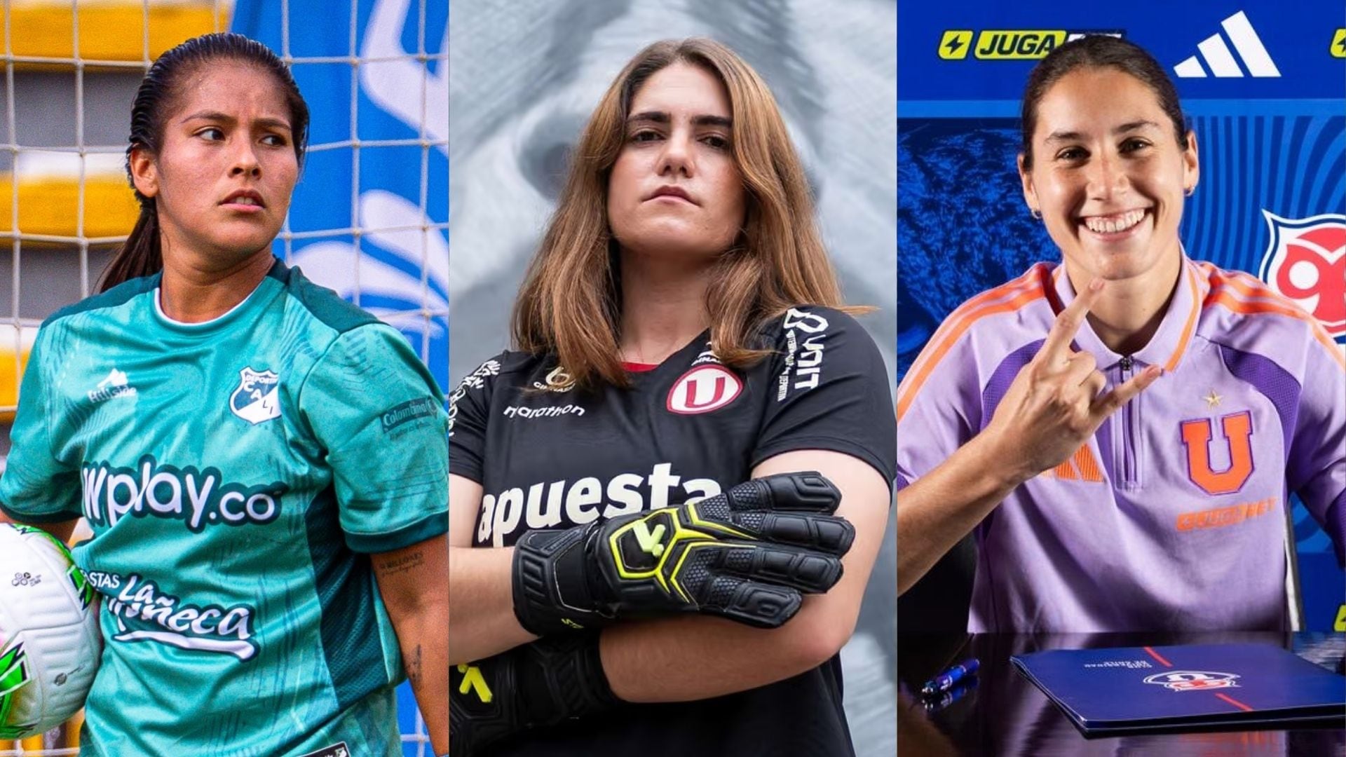 Maryory Sánchez, Mía Shalit y Silvana Alfaro vienen de competir en la Copa Libertadores Femenina. Crédito: RRSS clubes/Instagram Maryory Sánchez.