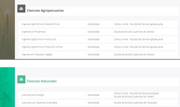 Algunas de las opciones educativas