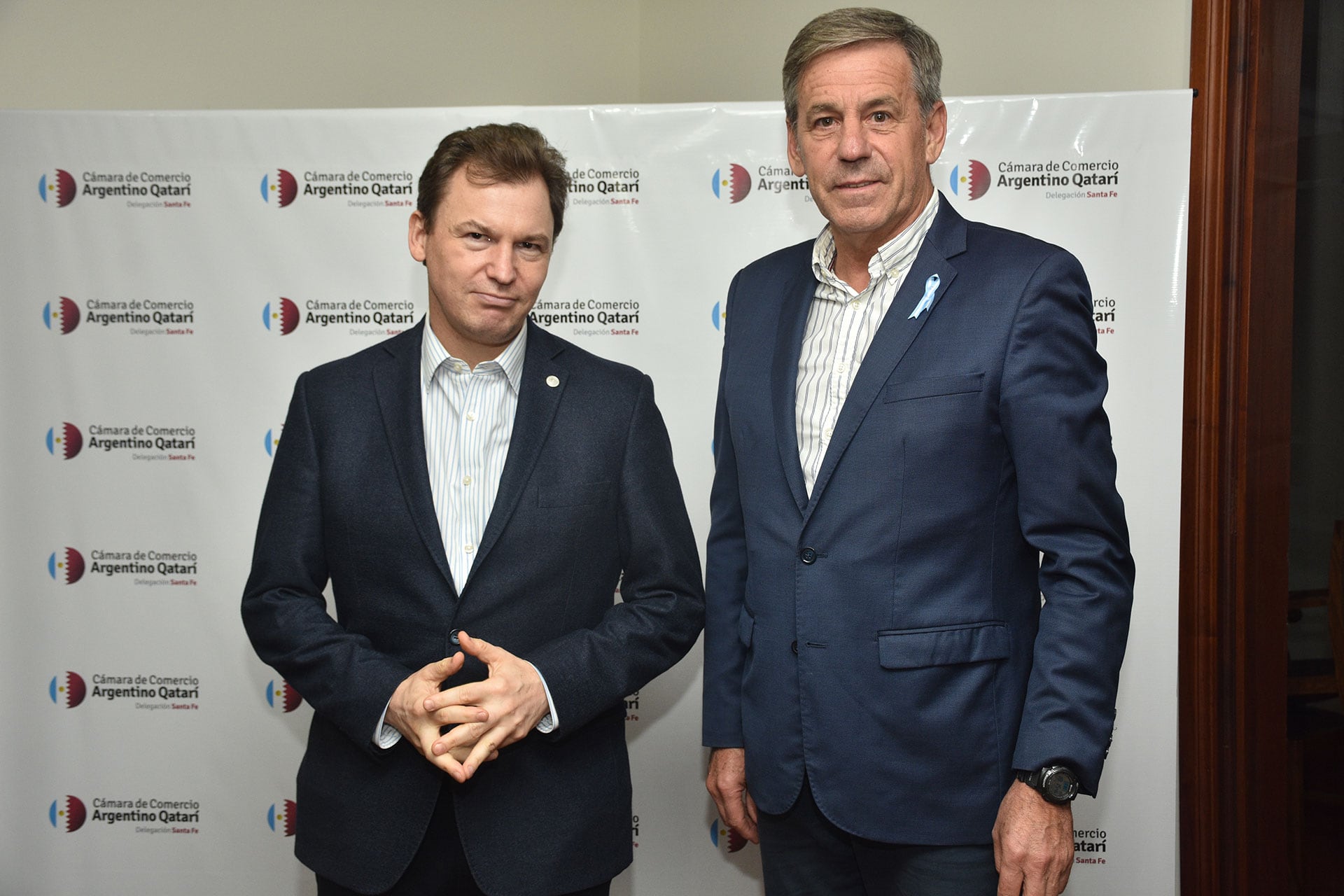 Nahuel Caputto junto al exsenador provincial y Secretario de Derechos Humanos de la Provincia de Santa Fe, Emilio Jatón