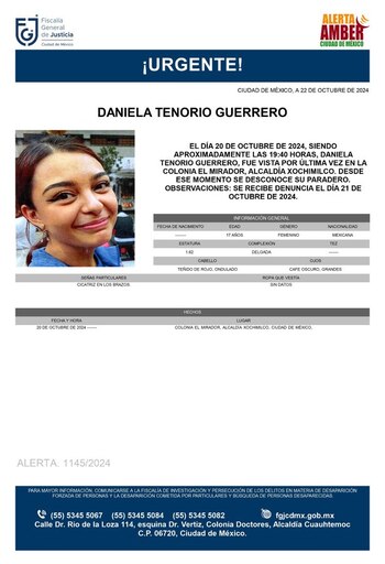 Personas desaparecidas 23 de octubre