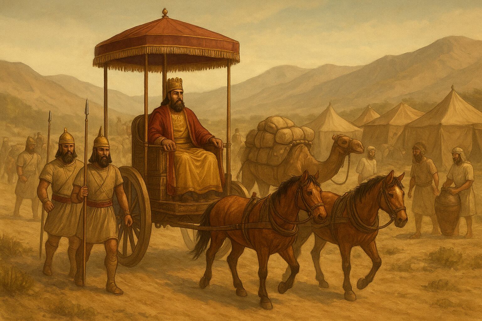 Cada traslado de la corte persa implicaba la inspección de provincias y la reafirmación de la soberanía imperial (Imagen Ilustrativa Infobae)