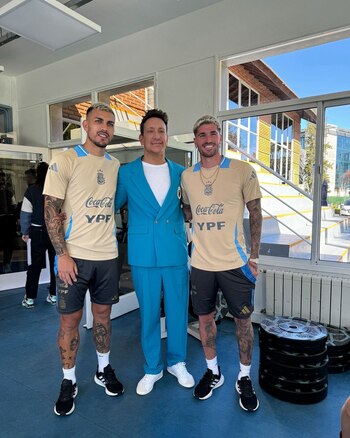 Vázquez aprovechó para posar con