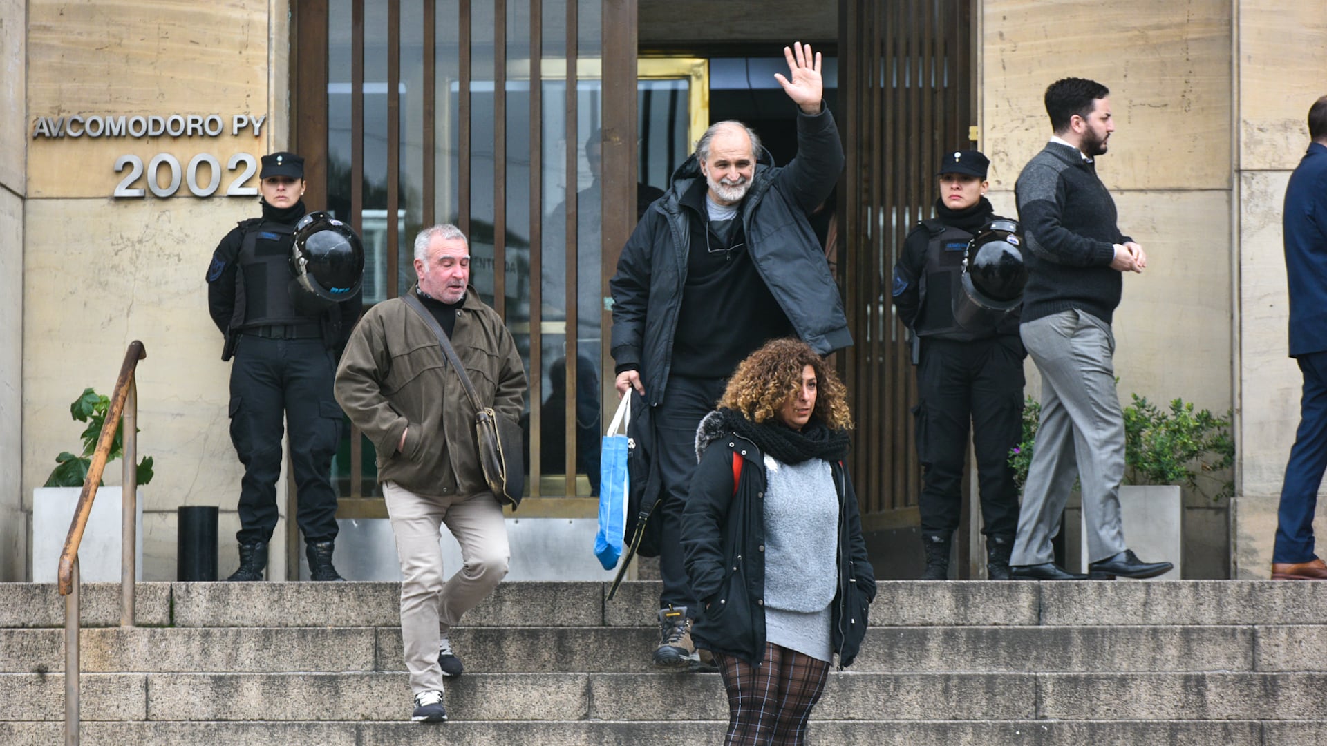 Eduado Belliboni, saliendo de declarar en Comodoro Py (Adrián Escandar)