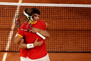 Los tenistas españoles Rafa Nadal