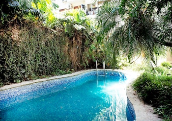 La pileta y una medianera