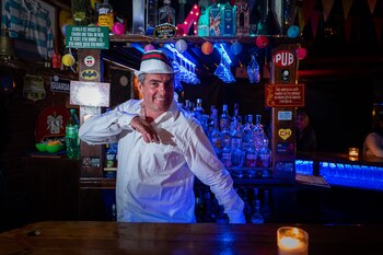 Manuel Morello, en la barra