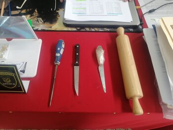 Armas incautadas por el personal