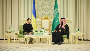 Volodimir Zelensky llegó a Arabia
