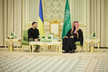 Volodimir Zelensky llegó a Arabia