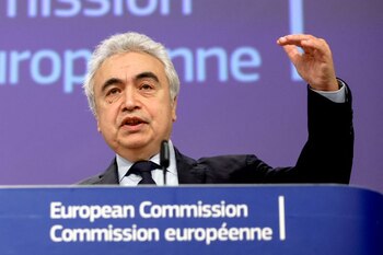 FOTO DE ARCHIVO. Fatih Birol, director ejecutivo de la Agencia Internacional de la Energía, asiste a una rueda de prensa en Bruselas, Bélgica. 12 de diciembre de 2022. REUTERS/Johanna Geron
