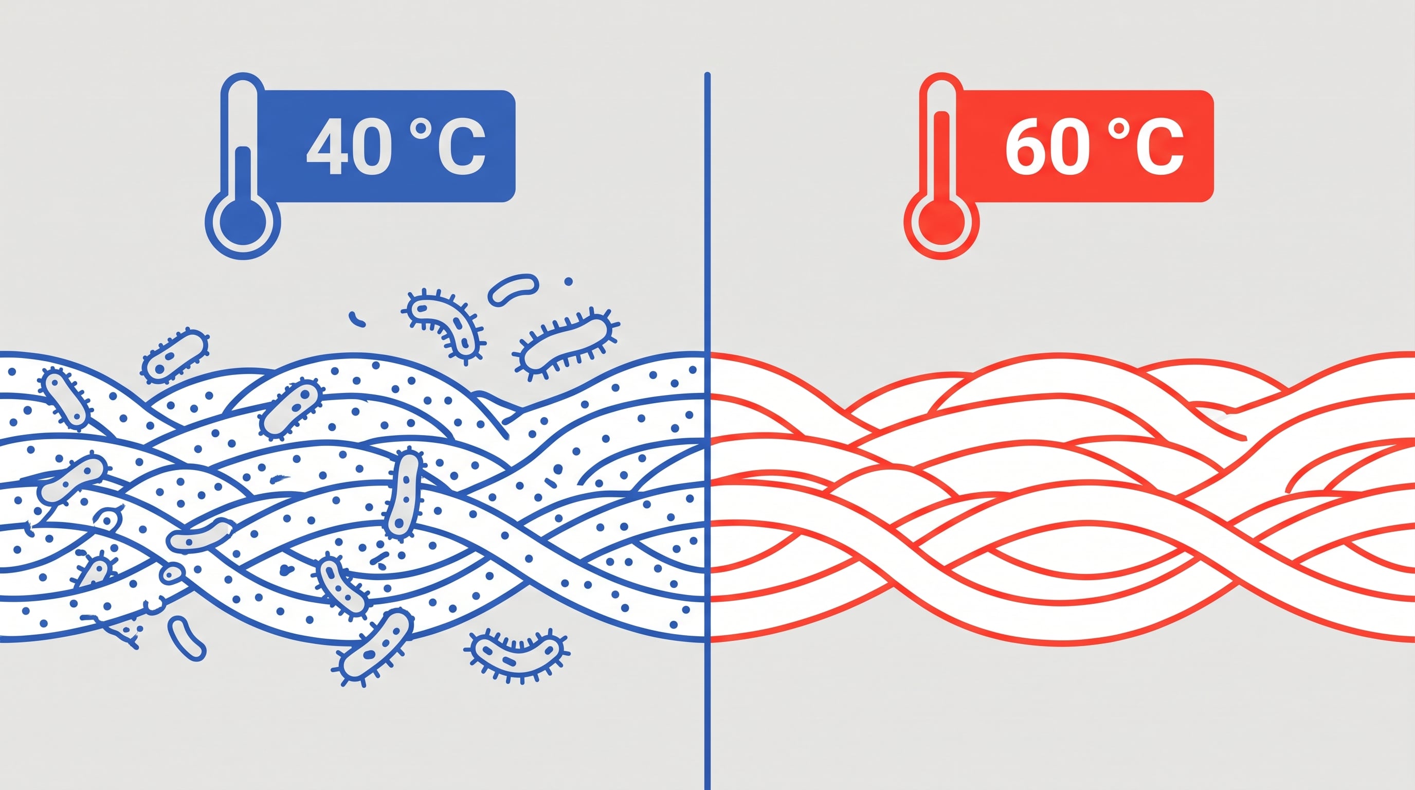 El estudio comparó distintas temperaturas de lavado, el uso de detergentes y la aplicación de desinfectantes para evaluar su eficacia en la eliminación de bacterias presentes en los tejidos (Imagen Ilustrativa Infobae)