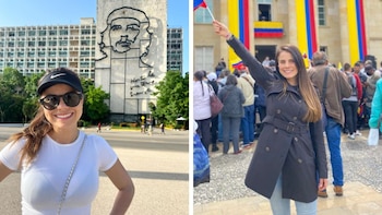 Senadora del Pacto Histórico está en aprietos tras su controvertida foto en la Plaza de la Revolución de Cuba. Instagram/@esmehernandezsi