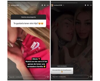 Tamara Báez confirmó su relación
