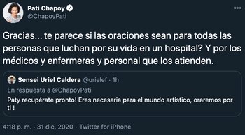 Twitter Paty Chapoy (Foto: Twitter@ChapoyPati)