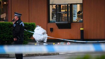 La policía acordonó la zona