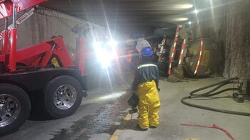 Personal de seguridad realiza maniobras