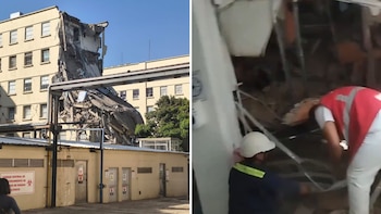 En video quedó el impresionante momento del colapsó parcial de una clínica en Cali por el sismo de 7,4