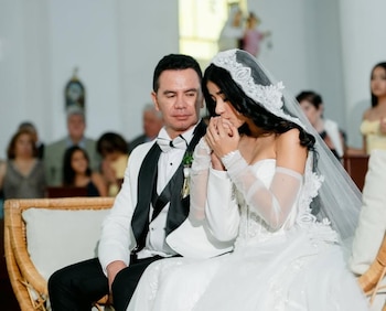 La pareja tuvo una boda