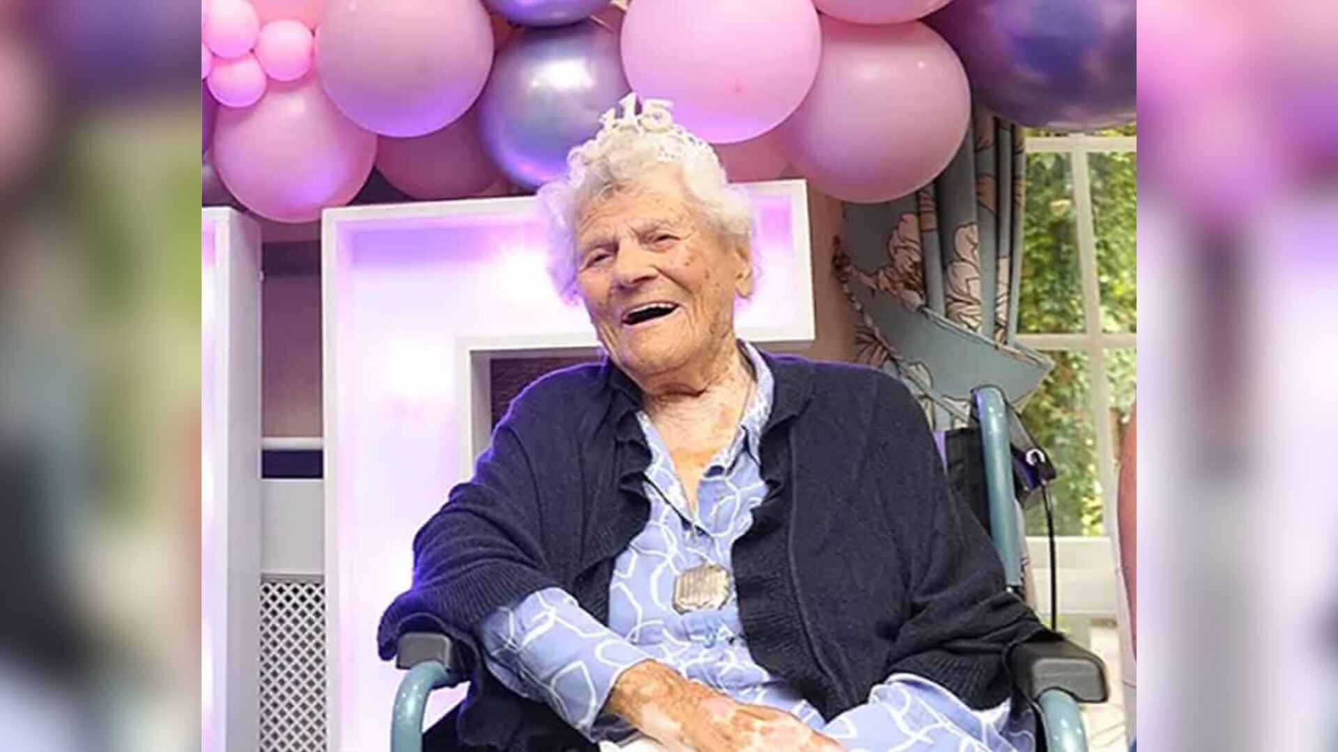 Ethel Caterham, el día que cumplió 116 años, es una supercentenaria británica y la persona más longeva del mundo (@leefer3/X)