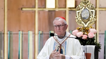 Pietro Parolin reconoce la lucha de las madres buscadoras en México. REUTERS/Raquel Cunhac