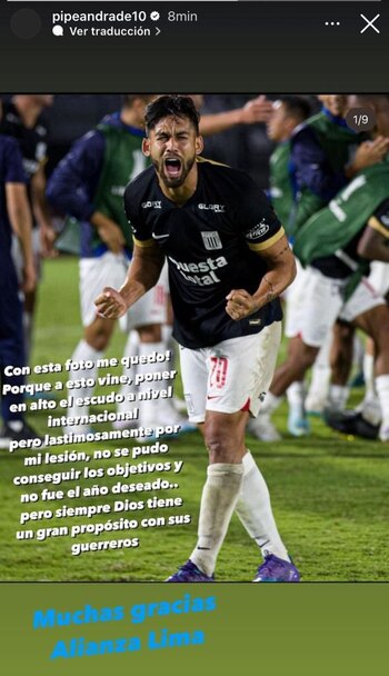 La publicación de Andrés Andrade