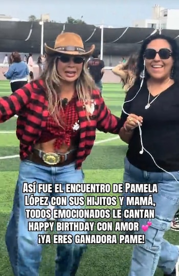 Pamela López se reencuentra con sus hijos y estalla en llanto por especial gesto previo a su cumpleaños. Captura: TikTok.
