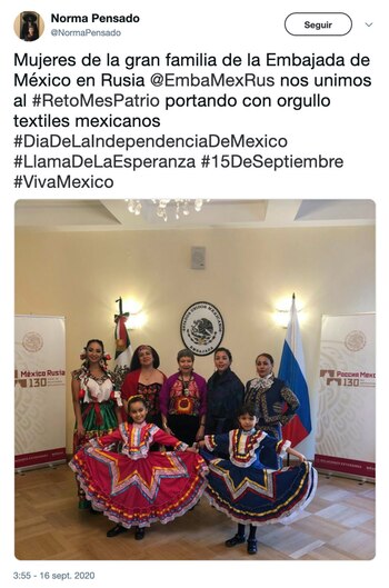 Reto mes patrio (Foto: Twitter@NormaPensado)