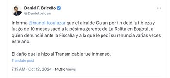 El concejal Daniel Briceño celebró