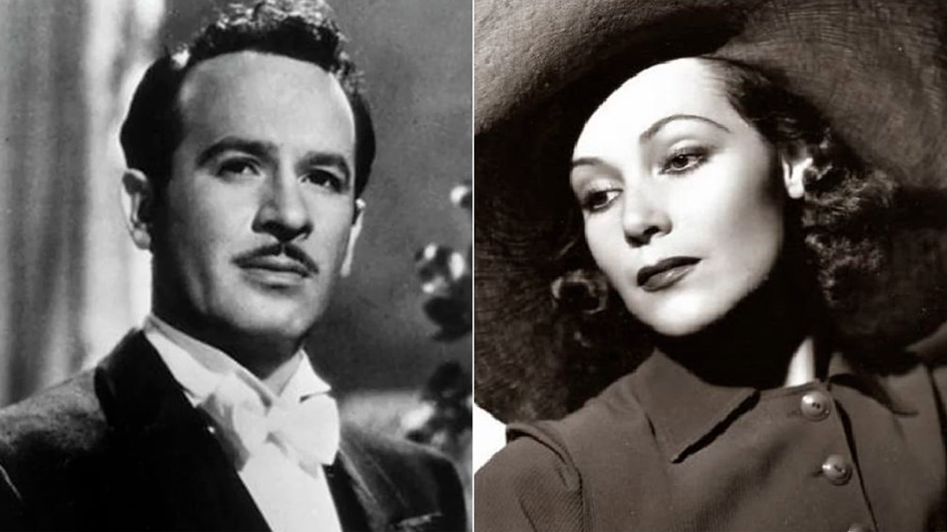 Pedro Infante y Dolores del Río, dos de las figuras más influyentes en la Época de Oro del cine mexicano. (Fotos: INAH/Twitter @UNAM_MX)