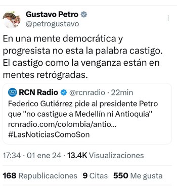El mandatario colombiano respondió al