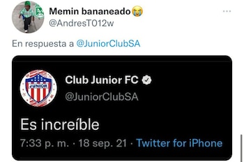 Los memes no perdonaron al Junior de Barranquilla tras ser eliminado por el Deportivo Cali / CAPTURA DE PANTALLA DE TWITTER