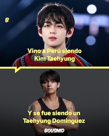 Los memes en redes sociales apodaron al integrante de BTS como “Taehyung Domínguez”. Bousnid.