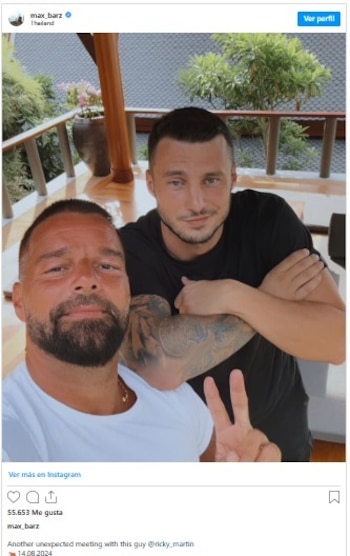 Unas sandalias y una publicación en Instagram fueron clave para que Kelly Reales sospechara del vínculo entre su expareja y Ricky Martin - crédito max_barz / Instagram