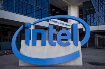 Intel Corp. signage is displayed