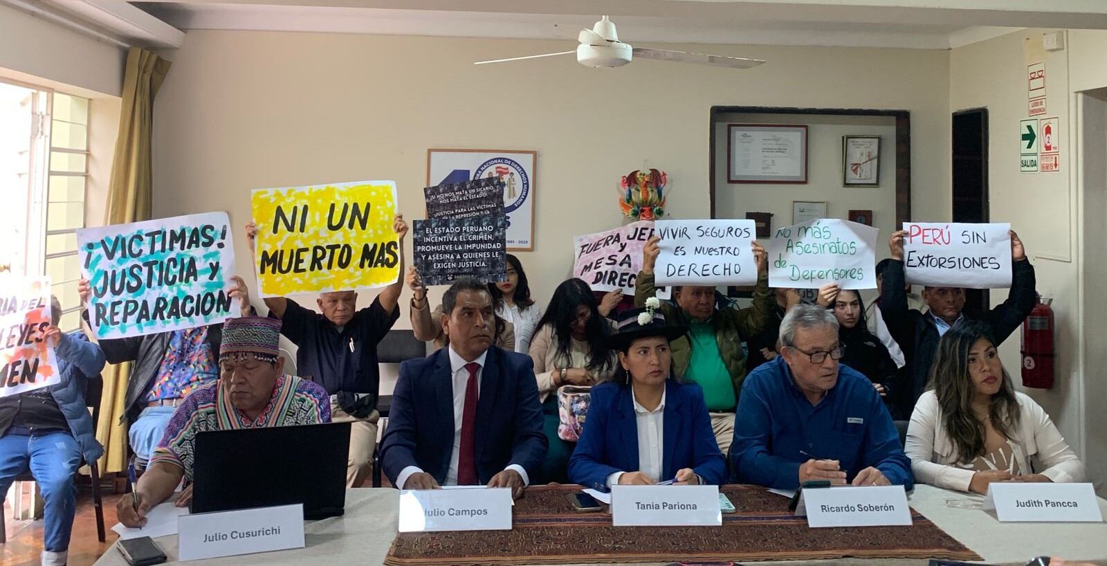 Organizaciones de la sociedad se reúnen para audiencia ante la CIDH con el Estado de Perú. Foto: CIDH