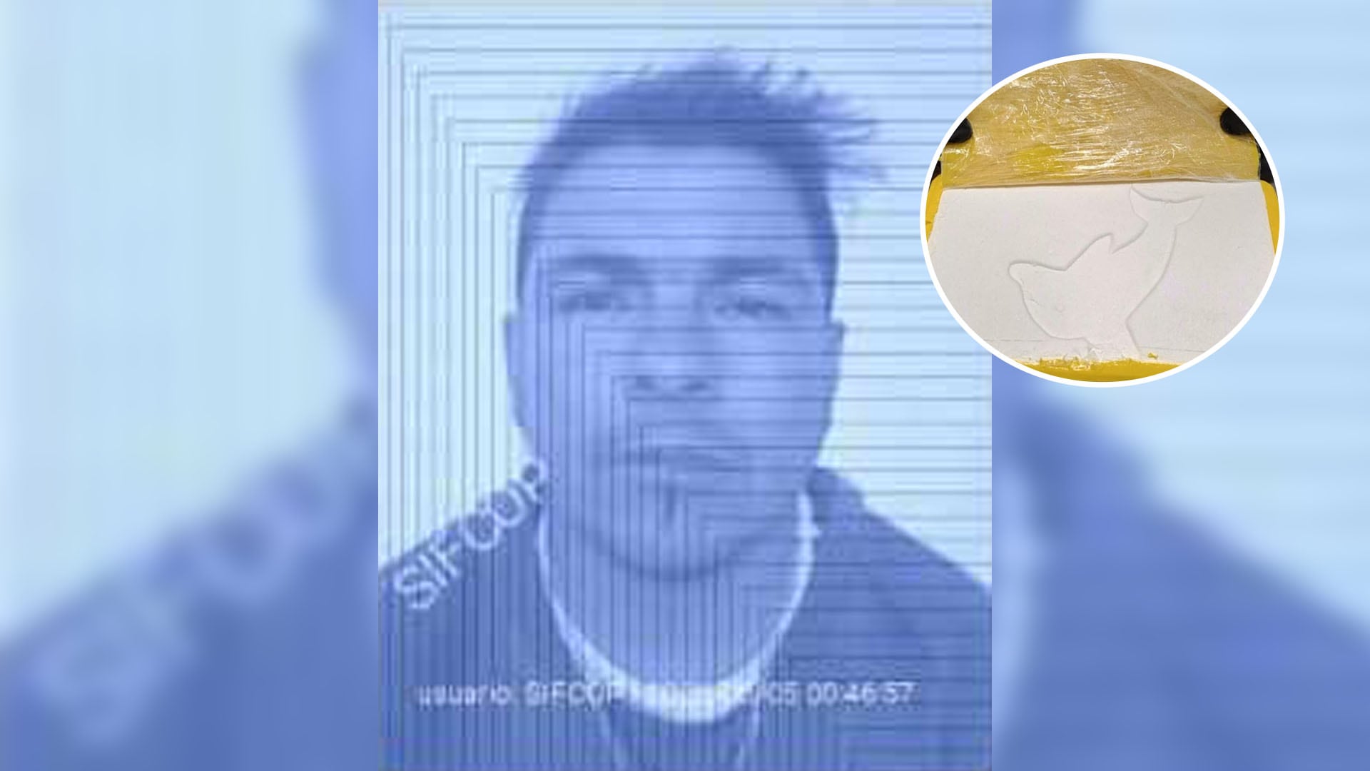 Rodrigo Cristián Chavez, ex concejal de Tucumán, tras su detención por el hallazgo de 470 kilos de cocaína con el sello de un delfín.