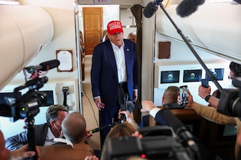 Trump habló con la prensa