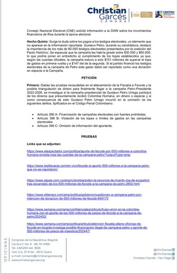 Según Garcés, existe suficiente evidencia