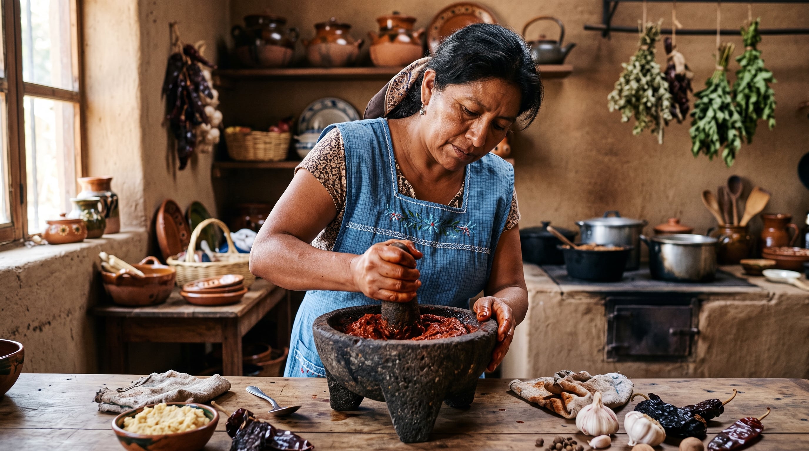En algunas regiones de Yucatán, el adobo se deja reposar en forma de pequeñas tortitas secas antes de disolverse en líquido. (Imagen Ilustrativa Infobae)