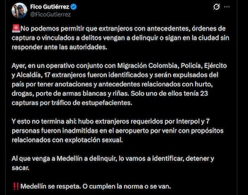 Fico Gutiérrez - crédito @FicoGutierrez/X