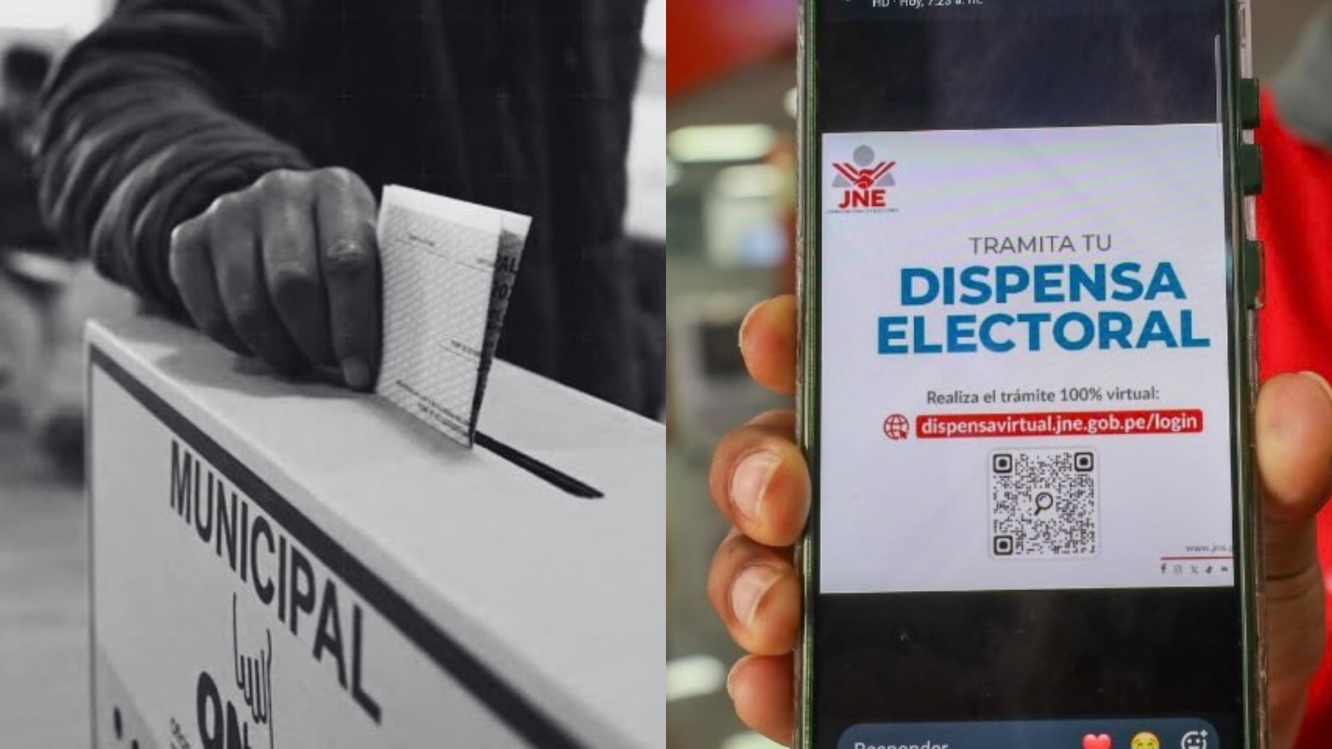 El Jurado Nacional de Elecciones de Perú habilitó la plataforma en línea para solicitar la dispensa electoral y la justificación de inasistencia tras los comicios.