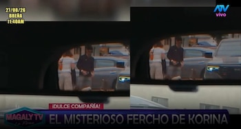 Korina Rivadeneira es captada con acompañante mientras realiza trámites y almuerza: Magaly revela detalles. Captura: Magaly TV La Firme.