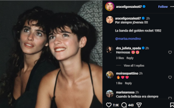 Araceli González compartió una foto junto a Marisa Mondino en sus días como parte de La banda del Golden Rocket (Instagram)